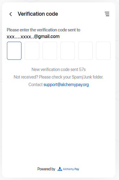 Enter the code sent to your email